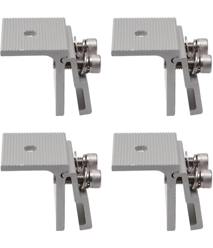 Dachfalzklemme Stehfalzdach Edelstahl A2 Teile,Dachfalzklemme aus Edelstahl für Photovoltaikanlagen Dachhaken Solarmodul Halterung Photovoltaik Teile Montageprofil (4pcs) von Rysydant