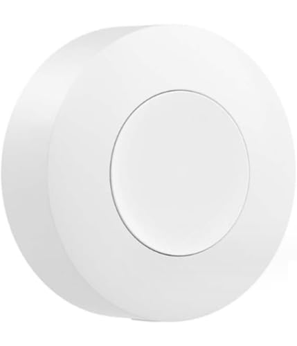 Kabelloser Szenenschalter, SNZB-01P Smart Button Szenen-Controller, Zigbee Szenenschalter, Fernbedienung, Kompatibel mit FOR Zigbee 3.0, Weiß, 1 Stück von Rysydant
