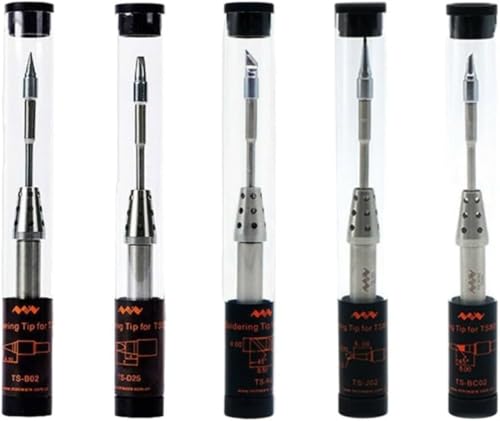 Lötspitzen Ersatzset, Lötkolbenspitzen für TS80P Lötspitzen Reaktivator mit Kupferkern und Beschichtung, hitzebeständig, bleifrei von Rysydant