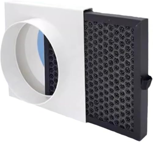 Luftfilter mit HEPA-Netz Kanalfilter für PVC- und PE-Rohre für Badezimmer-Ventilatoren, Aluminiumfolienrohre, Rohrluftfiltration mit Aktivkohle, Waschbarer (160 mm) von Rysydant