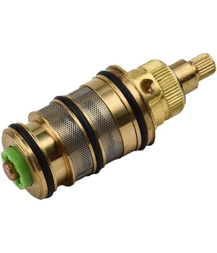 Messing Ersatz Thermostat Kartusche Brause Mischventilstange Reparatur Set,Temperaturregelung Bar Mixer mit Sicherheitstaste Wassermischventil Messing Ersatz Thermostat Kartusche Brause Mischventilstange Reparatur Set,Temperaturregelung Bar Mixer mit Sicherheitstaste Wassermischventil von Rysydant