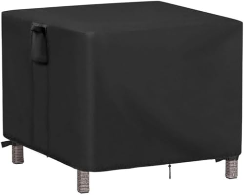 Quadratische Möbelabdeckung für den Außenbereich, wasserdicht, strapazierfähig, mit winddichtem Kordelzug und PU-Beschichtung, winddicht, UV-Schutz, 55,9 cm Quadratische Möbelabdeckung für den Außenbereich, wasserdicht, strapazierfähig, mit winddichtem Kordelzug und PU-Beschichtung, winddicht, UV-Schutz, 55,9 cm von Rysydant