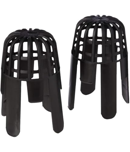 Regenrinnenschutz aus Kunststoff,Dachrinnen Fallrohrschutz Regenrinnen Schutz aus Kunststoff Dachrinnenfilter Bodenablaufnetz passend für 68 mm Rohre (2 Stück) von Rysydant