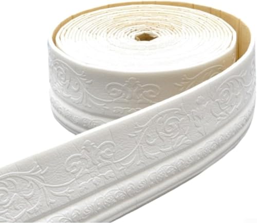 Rysydant 10M Selbstklebende Bordüre Stick ups stark strukturiert für Ecken Linien Decken Dekoration, Bordüre Selbstklebend Wasserdicht Wandbordüre, Leisten Selbstklebende, Roll Border Trims, Weiß Rysydant 10M Selbstklebende Bordüre Stick ups stark strukturiert für Ecken Linien Decken Dekoration, Bordüre Selbstklebend Wasserdicht Wandbordüre, Leisten Selbstklebende, Roll Border Trims, Weiß von Rysydant