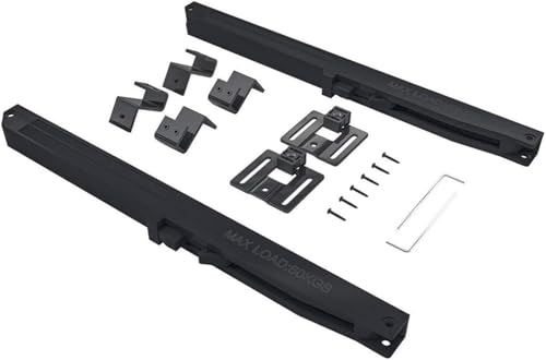 Scheunentor-Hardware-Set, Schrankschiene, Rollen-Zubehör, verstellbare Bodenführung, Scheunentür-Soft-Close-Mechanismus, Stop-No Punching Soft-Close-Mechanismus, 2 Stück von Rysydant
