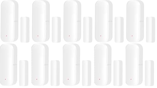Smart Tür-Fenstersensor, WiFi-Türsensor-Detektor Intelligenter, Drahtloser Detektor, Echtzeitalarm,Smart Home Sensor Kompatibel mit Alexa Google Assistant für Business-Einbruchsalarm (10 Stück) von Rysydant