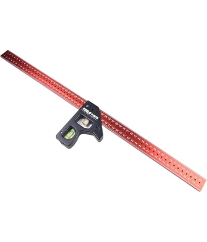 Snowchecking Kombinationswinkel, Karbonstahl und Aluminiumlegierung, Messwerkzeug, 400–600 mm Länge, für Ingenieure, Schreiner, Schwarz und Rot, 1 Stück Snowchecking Kombinationswinkel, Karbonstahl und Aluminiumlegierung, Messwerkzeug, 400–600 mm Länge, für Ingenieure, Schreiner, Schwarz und Rot, 1 Stück von Rysydant