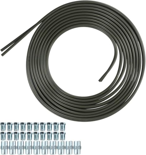 Stahl-Bremsleitungen mit Muttern, Anschluss-Set, insgesamt 10 m, Polyfluorethylen-Beschichtung, Automobil-Bremsleitungen, Kit für Automobil-Kühlung, Heizungsleitungen, 4,75 mm Stahl-Bremsleitungen mit Muttern, Anschluss-Set, insgesamt 10 m, Polyfluorethylen-Beschichtung, Automobil-Bremsleitungen, Kit für Automobil-Kühlung, Heizungsleitungen, 4,75 mm von Rysydant