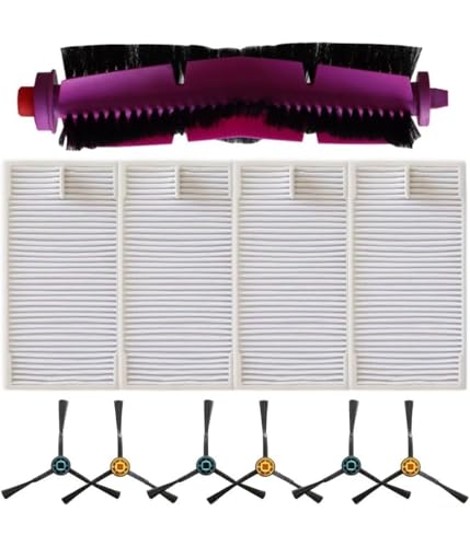 Staubsauger-Ersatzteilset, Enthält 1 Hauptbürste, 4 Filter und 6 Seitenbürsten, Kompatibel mit den Modellen V12, Eureka J12 und Ultra, 1 Set Staubsauger-Ersatzteilset, Enthält 1 Hauptbürste, 4 Filter und 6 Seitenbürsten, Kompatibel mit den Modellen V12, Eureka J12 und Ultra, 1 Set von Rysydant