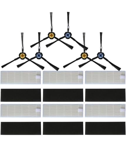 Staubsauger-Ersatzteilset, Filterbürsten-Ersatzset, Enthält 6 Filter, 6 Seitenbürsten, Kompatibel mit Silvercrest SSRA 1 Roboterstaubsauger Staubsauger-Ersatzteilset, Filterbürsten-Ersatzset, Enthält 6 Filter, 6 Seitenbürsten, Kompatibel mit Silvercrest SSRA 1 Roboterstaubsauger von Rysydant