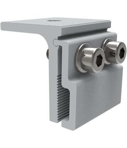 Stehfalzklemme, Photovoltaik-Dachfalzklammern, Clip, Aluminiumlegierung, Konstruktionen zur Befestigung von Solar-, Photovoltaik- oder ähnlichen Anlagen, Silber, 10 Stück Stehfalzklemme, Photovoltaik-Dachfalzklammern, Clip, Aluminiumlegierung, Konstruktionen zur Befestigung von Solar-, Photovoltaik- oder ähnlichen Anlagen, Silber, 10 Stück von Rysydant