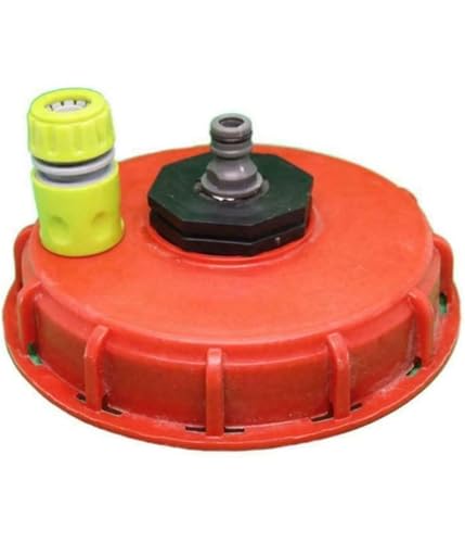 Tankdeckel IBC Tankdeckel aus Kunststoff Deckel Spund Adapter mit Wassereinspritz Anschlussstecker IBC Wassertank Vented Deckel Cap,Abdeckung Container Zubehör Wassertank Regentonne von Rysydant