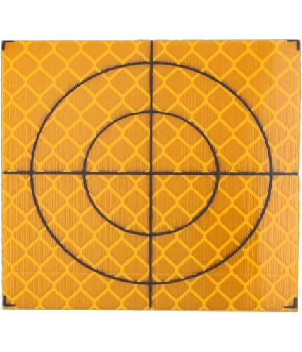 Technische Präzisionsmessung reflektierender Ziele, Reflektoren, Acryl, Geeignet für Tunnelbau, U-Bahn-Projekte, Brückenbau und Hangüberwachung, Gelb, 100 Stück (60 x 60 mm) von Rysydant