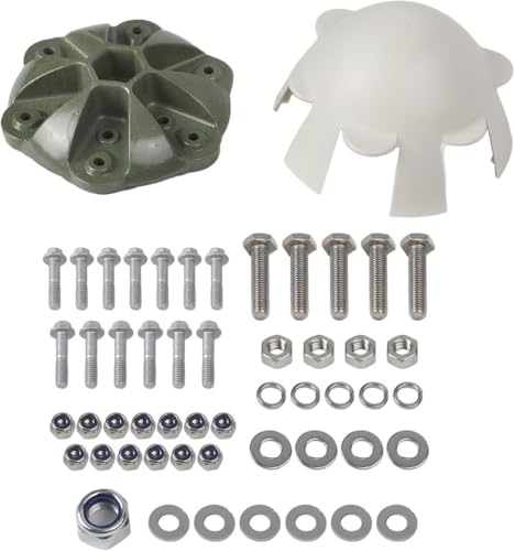Windturbinen-Naben-Kit, Radkappen mit Schraube und Mutter Kunststoffkappe für 3/5/6 Klingen, Windturbinen-Nabenabdeckung von Rysydant