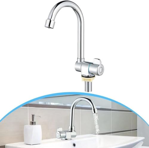 Wohnmobil-Klapp-Wasserhahn, 360° Drehbar, Edelstahl Spültischarmatur, G1/2 Einzel-Kaltwasserhahn für Zuhause, Boot, Yacht, Camping Wohnmobil-Klapp-Wasserhahn, 360° Drehbar, Edelstahl Spültischarmatur, G1/2 Einzel-Kaltwasserhahn für Zuhause, Boot, Yacht, Camping von Rysydant