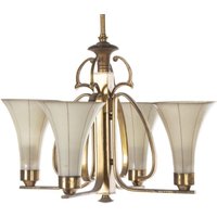 Art-Deco-Opalglas Kronleuchter von RyszardChwastyk