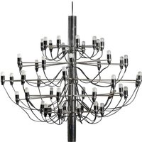 Große Mid Century Gino Sarfatti "2097/50" Chrom Kronleuchter von RyszardChwastyk