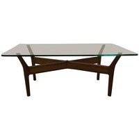 Mitte Des Jahrhunderts Teak, Couchtisch Aus Glas Von Alf Svensson Mitte Des Jahrhunderts Teak, Couchtisch Aus Glas Von Alf Svensson von RyszardChwastyk