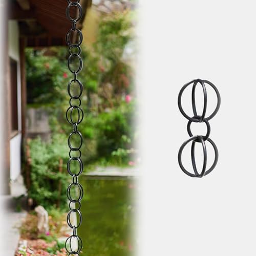 Rytgdxss Regenkette Regenwasserfänger Wartungsfreundlich und effizient, kann es direkt an eine Regentonne oder EIN Landschaftsbecken zur Bewässerung oder als Zierelement angeschlossen Werden.1.5m von Rytgdxss