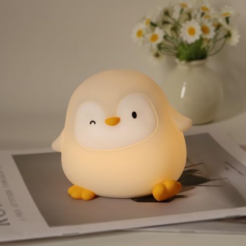 Rytinazzz Nachtlicht Pinguin, Kinder Nachtlicht Lampe, Silikon, Dimmbar, Wiederaufladbar, Timer 30 Minuten, Touch Steuerung, Pinguin Deko, Geschenk, Tier Lampe, Cute Lamp Rytinazzz Nachtlicht Pinguin, Kinder Nachtlicht Lampe, Silikon, Dimmbar, Wiederaufladbar, Timer 30 Minuten, Touch Steuerung, Pinguin Deko, Geschenk, Tier Lampe, Cute Lamp von Rytinazzz
