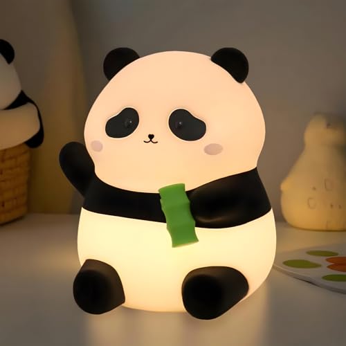 Rytinazzz Panda Lampe, Nachtlicht, Kinderlampe Silikon, Dimmbar per Touch, Wiederaufladbar, 30-Minuten-Timer, Lange Laufzeit, Panda Deko, Schlummerlicht, Still Licht Dimmbar, Geschenk Rytinazzz Panda Lampe, Nachtlicht, Kinderlampe Silikon, Dimmbar per Touch, Wiederaufladbar, 30-Minuten-Timer, Lange Laufzeit, Panda Deko, Schlummerlicht, Still Licht Dimmbar, Geschenk von Rytinazzz