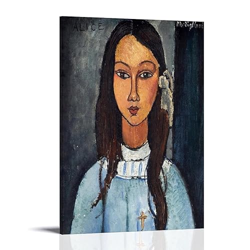 Amedeo Modigliani Berühmte Malerarbeiten (Alice), Druck-Poster, dekoratives Gemälde, Leinwand, Wandkunst, Wohnzimmer, Schlafzimmer, 30 x 45 cm von RyuSa