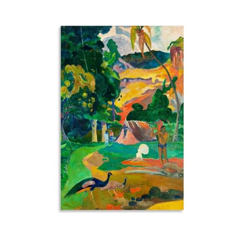 RyuSa Paul Gauguin berühmte Malerwerke (Landschaft mit Pfauen) Druck Poster Kunstdruck Wand-Foto Farbe Hängende Bild Familie Schlafzimmer Dekor Geschenk 60 x 90 cm von RyuSa
