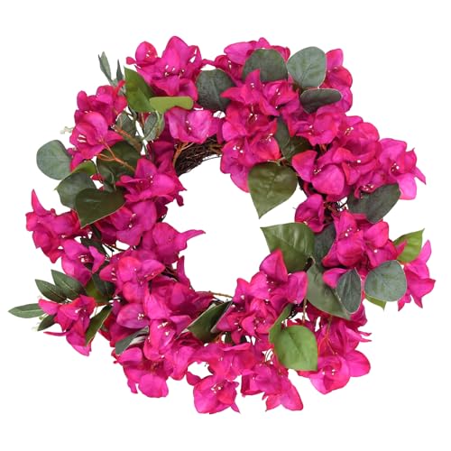 Rzoukler Künstliche Bougainvillea-Blumen, Frühlingskränze (Dunkelrosa) von Rzoukler