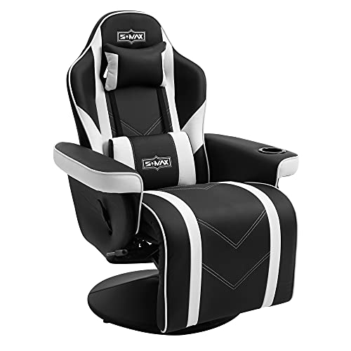 S*MAX Gaming Stuhl mit Fußstütze Gaming Sessel hoher Rückenlehne mit Verstellbarer Rückenlehne Becherhalter Seitentasche Gaming Stühle für Erwachsene Schwarz S*MAX Gaming Stuhl mit Fußstütze Gaming Sessel hoher Rückenlehne mit Verstellbarer Rückenlehne Becherhalter Seitentasche Gaming Stühle für Erwachsene Schwarz von S*MAX