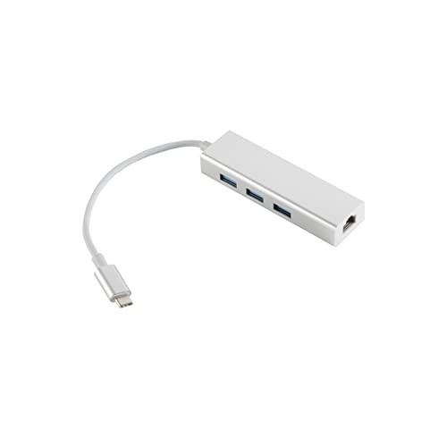 S-Conn Adapter, USB 3.1 C/ RJ45 Ethernet + 3X USB Buchse von S/CONN maximum connectivity