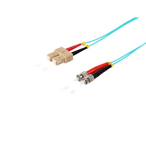 S-Conn 77912/3 Multimode-LWL-Duplex Patchkabel "SC/ST 50/125µ, OM3", 2m aqua von S/CONN maximum connectivity