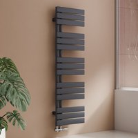 Badheizkörper Handtuchheizkörper Flach Paneel Heizkörper für Bad Seitenanschlusss Anthrazit 1320x400mm 570 Watt - S'afielina Badheizkörper Handtuchheizkörper Flach Paneel Heizkörper für Bad Seitenanschlusss Anthrazit 1320x400mm 570 Watt - S'afielina von S'AFIELINA