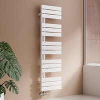 S'afielina - Badheizkörper Handtuchheizkörper Flach Paneel Heizkörper für Bad Seitenanschlusss Weiß 1320x400mm 570 Watt S'afielina - Badheizkörper Handtuchheizkörper Flach Paneel Heizkörper für Bad Seitenanschlusss Weiß 1320x400mm 570 Watt von S'AFIELINA