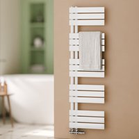 Badheizkörper Handtuchheizkörper Weiß Flach Paneel Seitenanschlusss Heizkörper für Bad 1320x400mm 570 Watt - S'afielina Badheizkörper Handtuchheizkörper Weiß Flach Paneel Seitenanschlusss Heizkörper für Bad 1320x400mm 570 Watt - S'afielina von S'AFIELINA