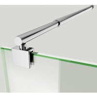 Haltestange Duschwand, Stabilisierungsstange Dusche aus Edelstahl, chrom, rund, für begehbare Duschkabinen & 8–10 mm Glas, 2 Stück - S'afielina von S'AFIELINA