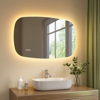 S'AFIELINA 45×70 cm Badspiegel mit Beleuchtung Oval LED spiegel mit Touch-Schalter, Dimmbar 3 Lichtfarbe Einstellbare, Beschlagfrei, Memory-Funktion S'AFIELINA 45×70 cm Badspiegel mit Beleuchtung Oval LED spiegel mit Touch-Schalter, Dimmbar 3 Lichtfarbe Einstellbare, Beschlagfrei, Memory-Funktion von S'AFIELINA