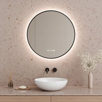 S'afielina - Badspiegel mit led Beleuchtung Wandspiegel Energie Sparen Schwarz Metallrahmener Badspiegel mit Touch-Schalter und Beschlagfrei Taste S'afielina - Badspiegel mit led Beleuchtung Wandspiegel Energie Sparen Schwarz Metallrahmener Badspiegel mit Touch-Schalter und Beschlagfrei Taste von S'AFIELINA