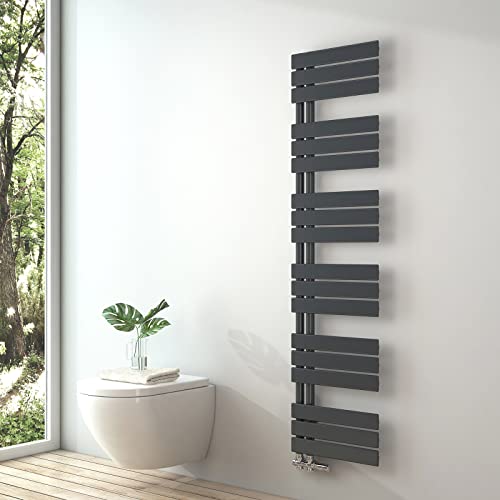 S'AFIELINA Design Badheizkörper Handtuchheizkörper Anthrazit Flach Paneel Seitenanschlusss 1599x400mm Heizkörper für Bad Handtuchtrockner 718 Watt S'AFIELINA Design Badheizkörper Handtuchheizkörper Anthrazit Flach Paneel Seitenanschlusss 1599x400mm Heizkörper für Bad Handtuchtrockner 718 Watt von S'AFIELINA