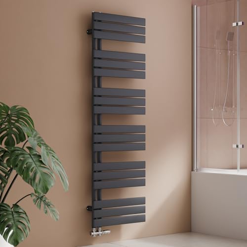 S'AFIELINA Design Badheizkörper Handtuchheizkörper Anthrazit Flach Paneel Seitenanschlusss 1599x500mm Heizkörper für Bad Handtuchtrockner 832 Watt von S'AFIELINA