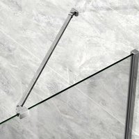 Duschkabine Stabilisator Aluminiumlegierung Stabilisierungsstange für Duschwand Glasdicke 5-6mm, Wandhalterung Einstelllänge 500mm ,2 Stück von S'AFIELINA