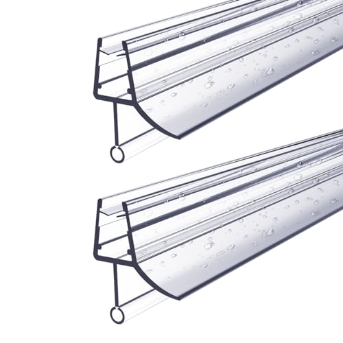 S'AFIELINA Duschtür Dichtung Ersatzdichtung Wasserabweiser Duschdichtung Schwallschutz Duschkabine Bad 7-8mm Glas 80cm (2 Stück) von S'AFIELINA