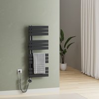 S'AFIELINA Elektrischer Badheizkörper Handtuchtrockner mit Timing Elektrisch Thermostat, Handtuchwärmer mit Heizstab, Anthrazit 104.1x40 cm 400Watts S'AFIELINA Elektrischer Badheizkörper Handtuchtrockner mit Timing Elektrisch Thermostat, Handtuchwärmer mit Heizstab, Anthrazit 104.1x40 cm 400Watts von S'AFIELINA