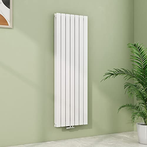 S'AFIELINA Heizkörper Flach Paneelheizkörper 1600x540mm Doppellagig Weiß Mittelanschluss Heizung Flachheizkörper Vertikal 1739 Watt von S'AFIELINA