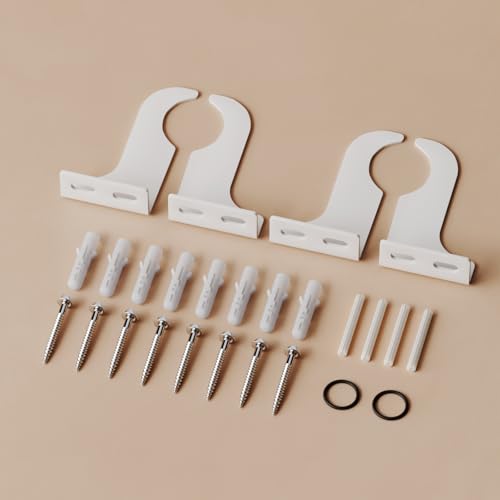 S'AFIELINA Heizkörper Halterung, 48 × 88mm Montagematerial Befestigung Satz Montage Set Aufhängung Halter Halterung für Paneeheizkörper Flachheizkörper 1 Stück von S'AFIELINA