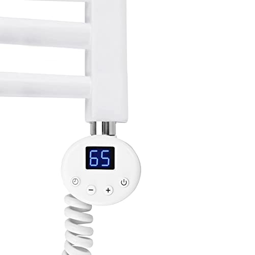 S'AFIELINA Heizstab Heizpatrone 600W mit digitalem Thermostat für Badheizkörper, Heizelement aus Edelstahl Weiß Elektroheizstab Heizung Heizkörper Handtuchtrockner von S'AFIELINA