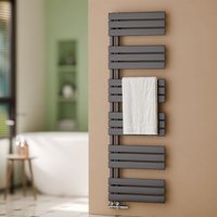 Badheizkörper Handtuchheizkörper Anthrazit Flach Paneel Seitenanschlusss Heizkörper für Bad 1599x500mm 794 Watt - S'afielina von S'AFIELINA