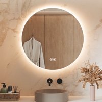 S'afielina - led Badspiegel Rund Badezimmerspiegel Wandspiegel mit Touch-Schalter,3 Lichtfarbe 3000/4000/6500K 70 cm S'afielina - led Badspiegel Rund Badezimmerspiegel Wandspiegel mit Touch-Schalter,3 Lichtfarbe 3000/4000/6500K 70 cm von S'AFIELINA
