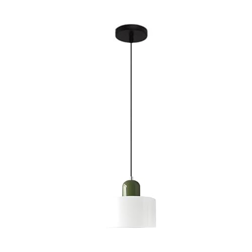 S-Cevada Pendelleuchte Glas Kleine Moderne Hängeleuchte Höhenverstellbar Für Schlafzimmer Kücheninsel Wohnzimmer Flur Esszimmer Deckenlampe (Weiß) von S-Cevada
