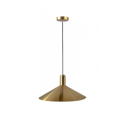 S-Cevada Vintage Industrielle 35cm Gold Metall Pendelleuchte Hängeleuchte mit Goldener Fassung für Kücheninsel Esszimmer Restaurant Loft Flur Café Bar (Gold) von S-Cevada
