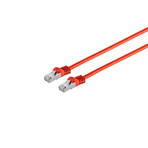 S-Conn RJ45 Patchkabel S/FTP,PIMF, Rohkabel CAT 7 Halogenfrei, rot, 10,0m von S/CONN maximum connectivity